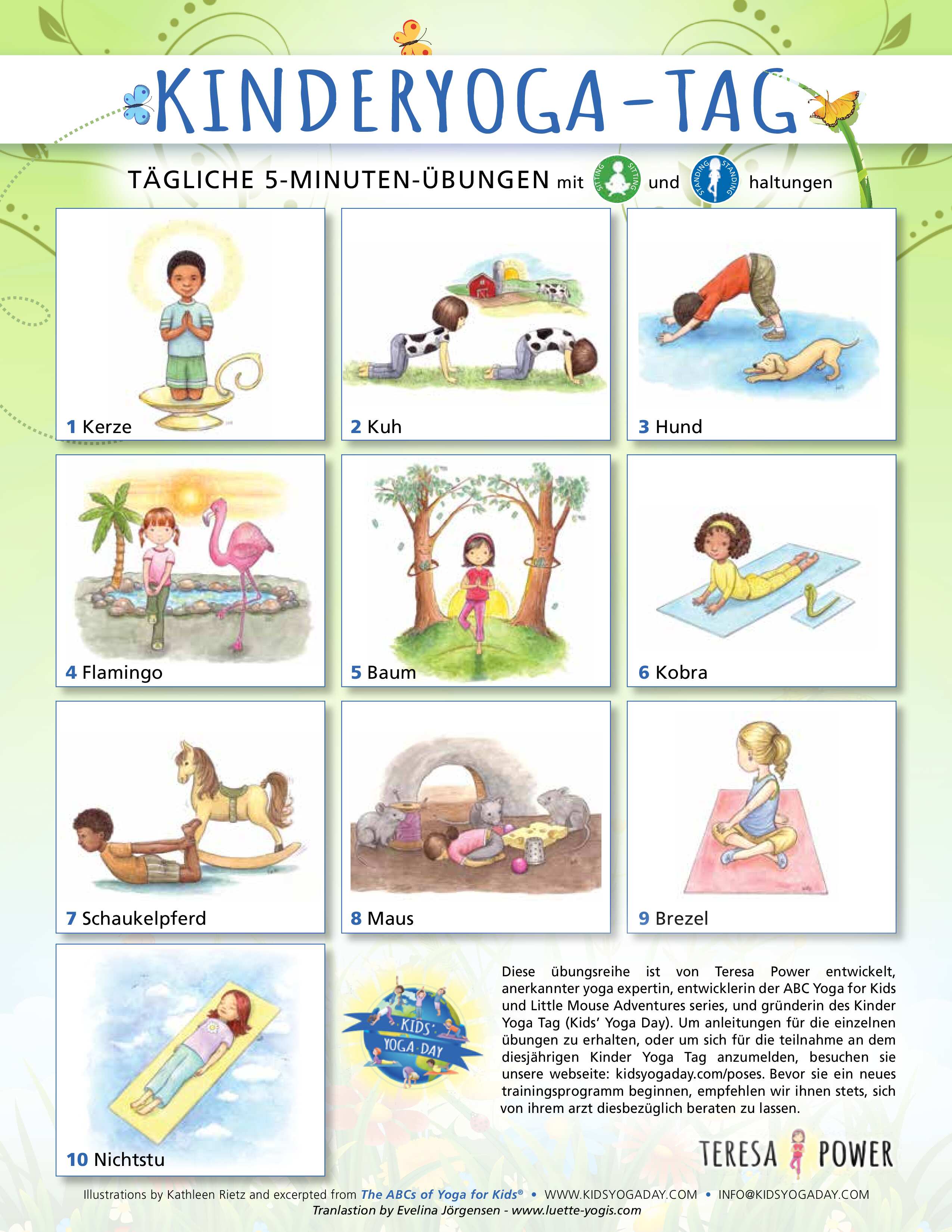 German - Kids' Yoga Day Sitting and Standing Routine