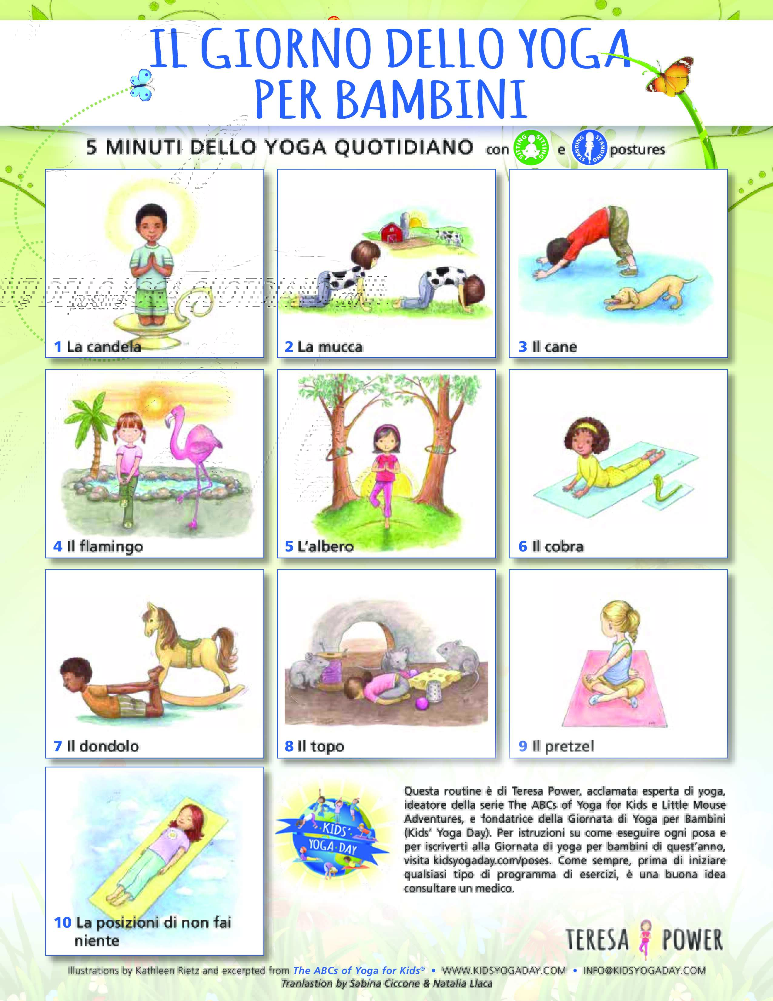 Italian - Kids' Yoga Day Sitting and Standing Routine