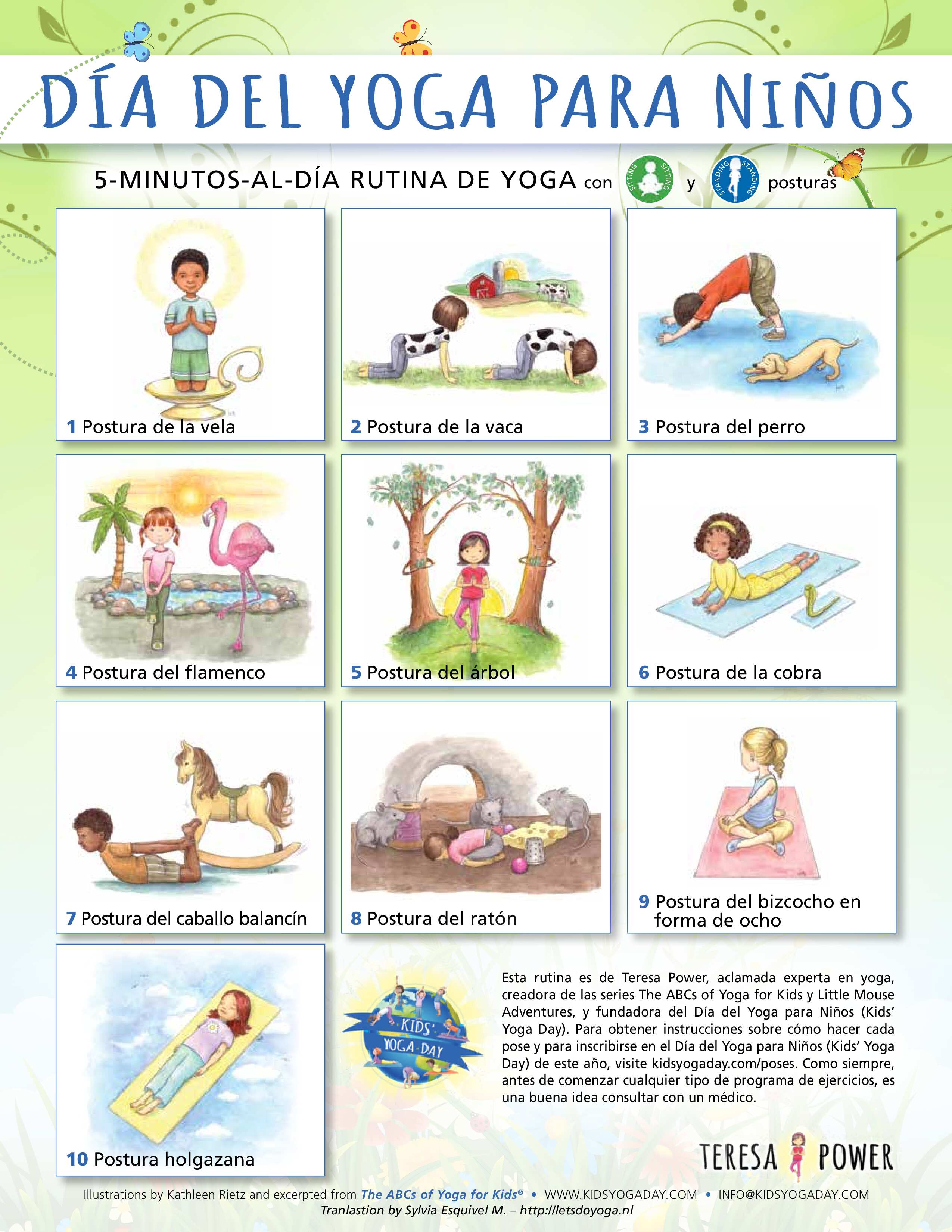 Spanish - Kids' Yoga Day sitting and Standing Routine