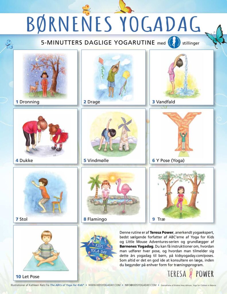 Kids' Yoga Day 5 Minute Routine, Standing Poses, Danish
