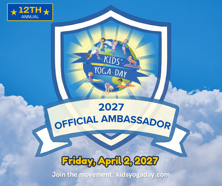 KYD 2027 Ambassador Badge 10th Kids' Yoga Day Logo